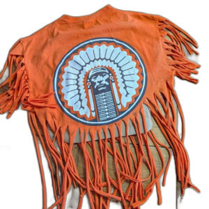 Gildan Women M multi Tshirt CHIEF Graphic Tee Festival Top Boho Hippie Coachella